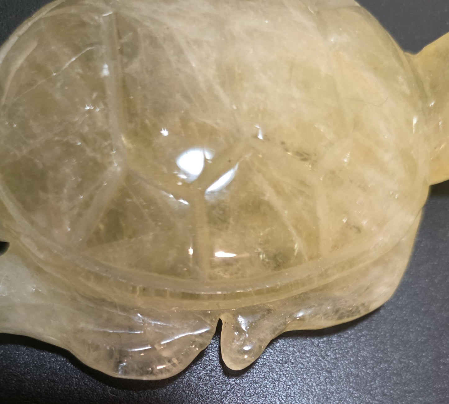 Carved Citrine Turtle