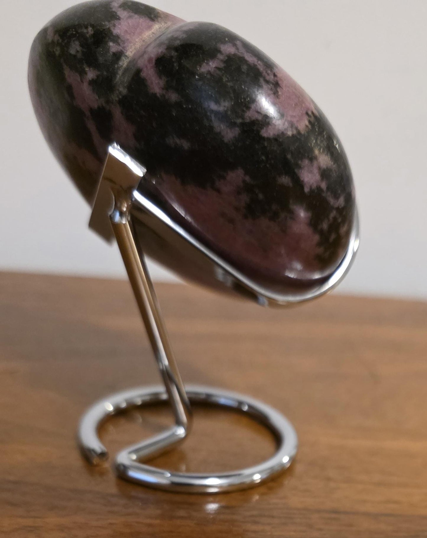 Pink and Black Rhodonite Heart