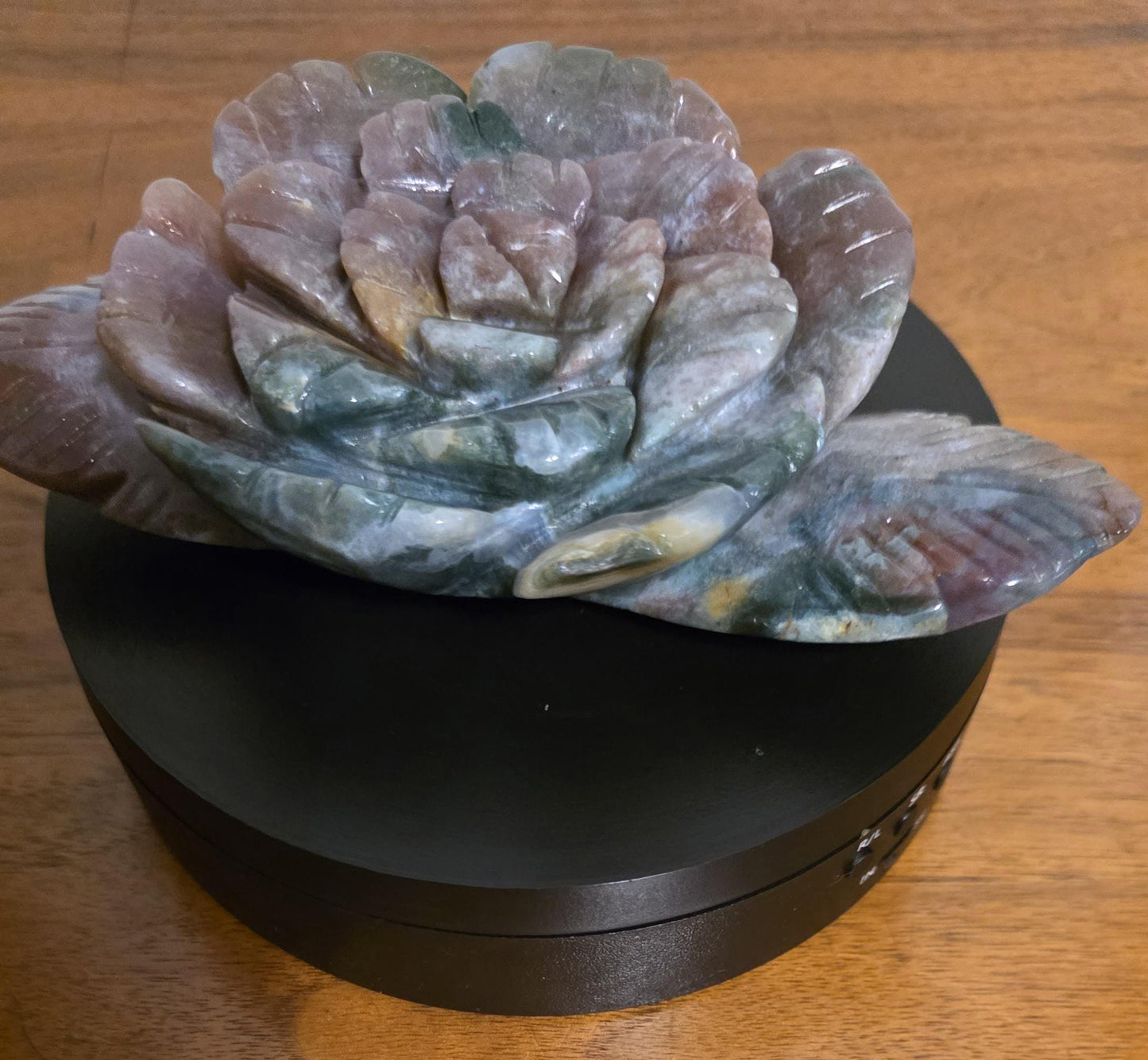 Ocean Jasper Carved Blooming  Rose
