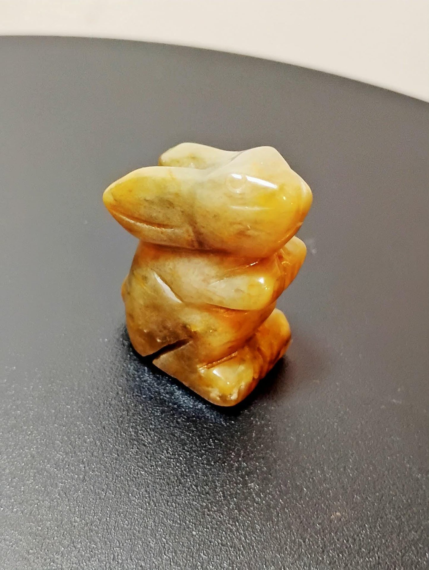 Hand Carved Rabbit Figurines, Crystal Animal, Ocean and Red Jasper, Green Aventurine, Lavakite