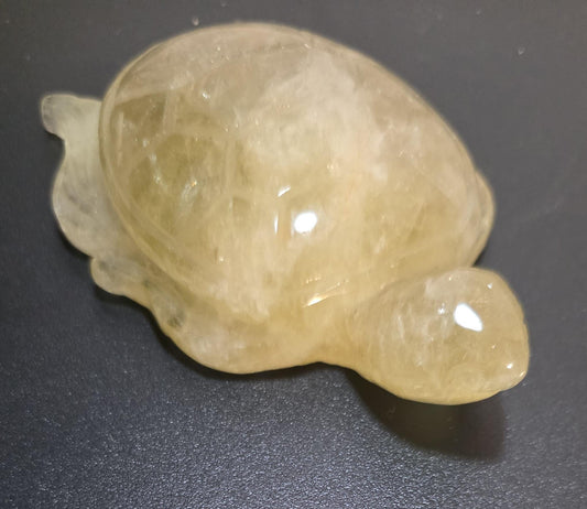 Carved Citrine Turtle