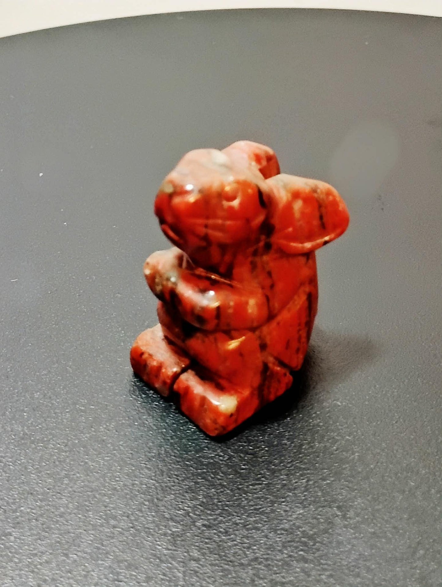 Hand Carved Rabbit Figurines, Crystal Animal, Ocean and Red Jasper, Green Aventurine, Lavakite